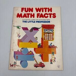 Vintage 1976 Fun With Math Facts The Little Professor Calculator Work Book